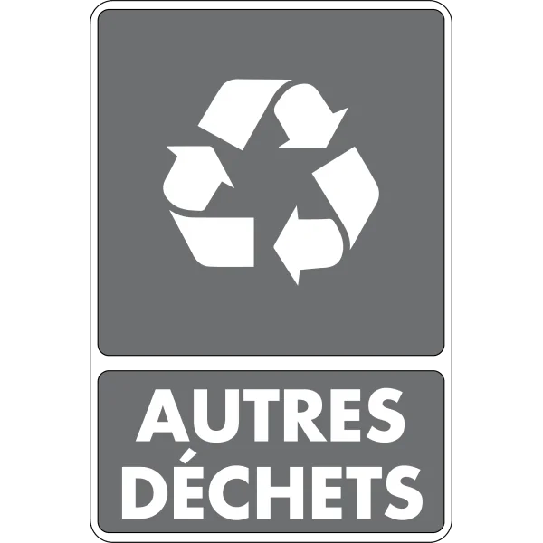 Lot 5 adhésifs Tri des déchets-Par Métiers-Panneaux Signalétiques