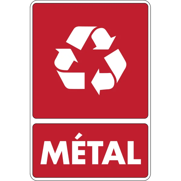 Lot 5 adhésifs Tri des déchets-Par Métiers-Panneaux Signalétiques
