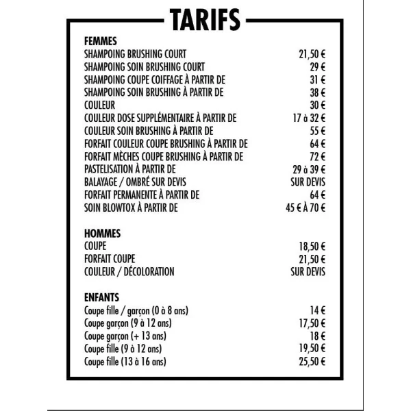 Tarifs de prestations à personnaliser-Panneau personnalisé-Panneaux Signalétiques