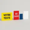 Panneau personnalisé — plusieurs formats, deux orientations, texte et couleurs au choix