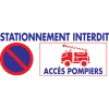 Stationnement interdit accès pompiers-Panneau stationnement-Panneaux Signalétiques