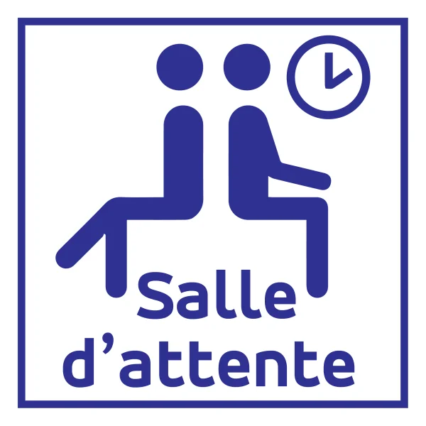 Plaque de porte Salle d'attente-Plaque de porte-Panneaux Signalétiques