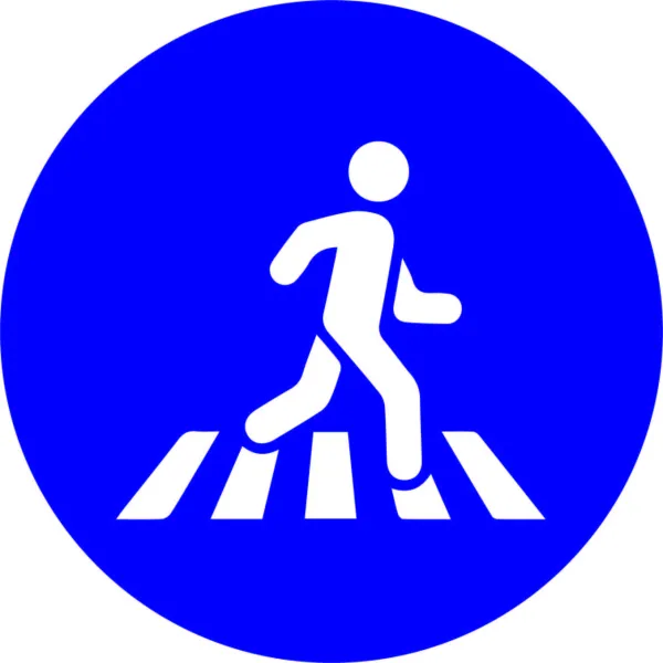 Adhésif "Utilisez le passage piétons !" M024-Obligation-Panneaux Signalétiques