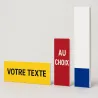 Bandeau personnalisé — 4 formats, PVC, Dibond ou vinyle adhésif