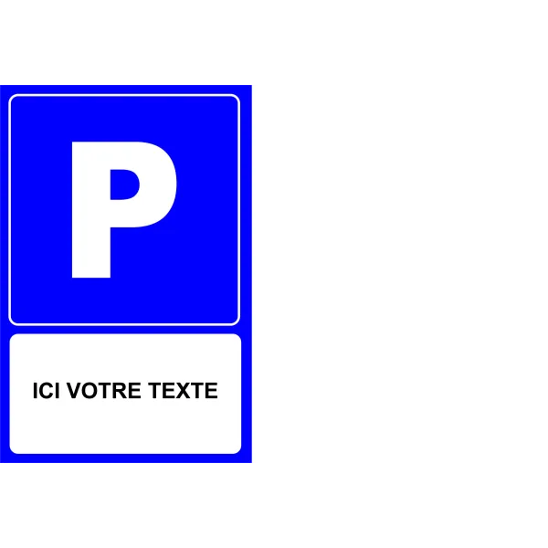 Panneau personnalisé avec pictogramme parking-Panneau personnalisé-Panneaux Signalétiques