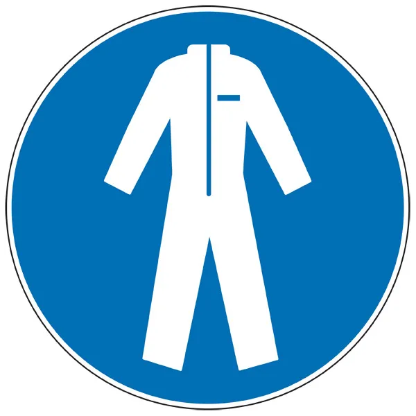 Lot de 3 adhésifs Port des EPI obligatoire : protections corporelles-Pictogramme EPI-Panneaux Signalétiques