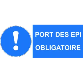Panneau Port des EPI obligatoire-Pictogramme EPI-Panneaux Signalétiques
