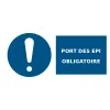 Panneau Port des EPI obligatoire-Pictogramme EPI-Panneaux Signalétiques