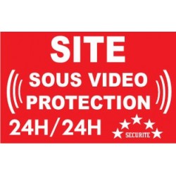 Adhésif de dissuasion 100x70mm "site sous vidéo protection"