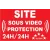 Adhésif de dissuasion 100x70mm "site sous vidéo protection"-Autocollant de dissuasion-Panneaux Signalétiques