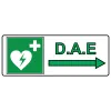 Panneau Défibrillateur à droite-Panneau évacuation et sortie de secours-Panneaux Signalétiques