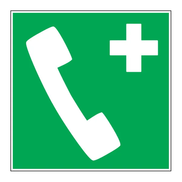 EOO4 Téléphone de secours-Panneau évacuation et sortie de secours-Panneaux Signalétiques