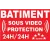 Adhésif de dissuasion 100x70mm "bâtiment sous vidéo protection"-Autocollant de dissuasion-Panneaux Signalétiques