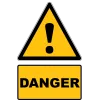 W001 Danger avec picto général-Panneau attention Danger-Panneaux Signalétiques