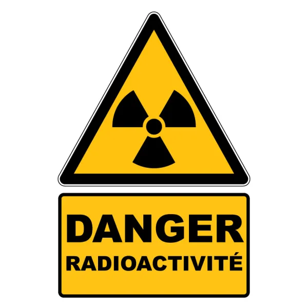 W003 Danger Radioactivité-Panneau attention Danger-Panneaux Signalétiques