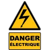 W012 Danger Électrique-Panneau attention Danger-Panneaux Signalétiques