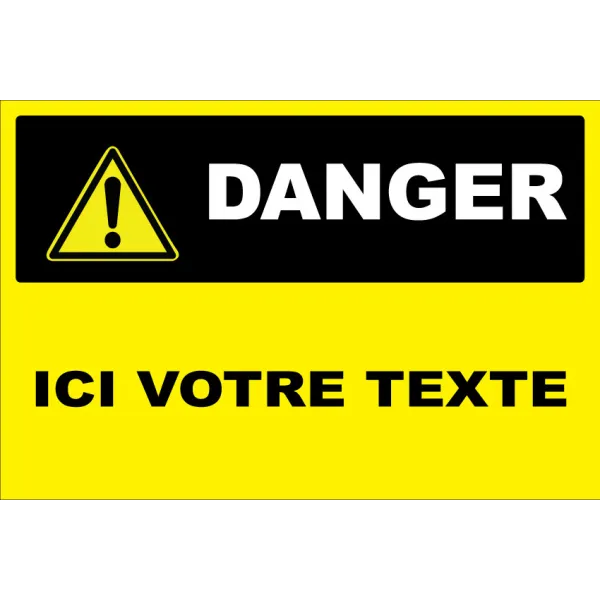 Panneau personnalisé avec pictogramme danger-Panneau personnalisé-Panneaux Signalétiques