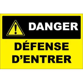 Panneau personnalisé avec pictogramme danger-Panneau personnalisé-Panneaux Signalétiques