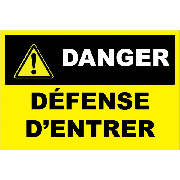 Panneau personnalisé avec pictogramme danger-Panneau personnalisé-Panneaux Signalétiques