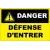 Panneau personnalisé avec pictogramme danger-Panneau personnalisé-Panneaux Signalétiques