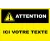 Panneau personnalisé avec pictogramme attention-Panneau personnalisé-Panneaux Signalétiques