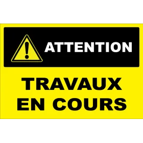 Panneau personnalisé avec pictogramme attention-Panneau personnalisé-Panneaux Signalétiques