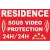 Adhésif de dissuasion 100x70mm "résidence sous vidéo protection"-Autocollant de dissuasion-Panneaux Signalétiques