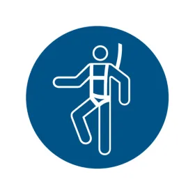 M018 – Harnais de sécurité obligatoire ∅ 20 cm-Pictogramme EPI-Panneaux Signalétiques