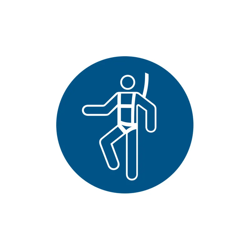 M018 – Harnais de sécurité obligatoire ∅ 20 cm-Pictogramme EPI-Panneaux Signalétiques
