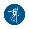 M018 – Harnais de sécurité obligatoire ∅ 20 cm-Pictogramme EPI-Panneaux Signalétiques