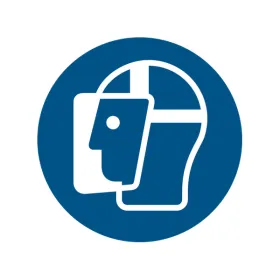 M013 – Visière obligatoire ∅ 20 cm-Pictogramme EPI-Panneaux Signalétiques