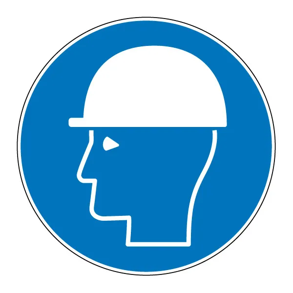 M014 – Casque de sécurité obligatoire ∅ 20 cm-Pictogramme EPI-Panneaux Signalétiques