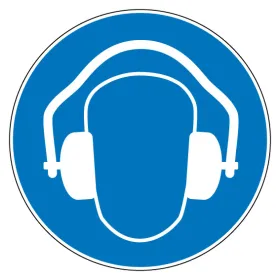 M003 – Protection auditive obligatoire ∅ 20 cm-Pictogramme EPI-Panneaux Signalétiques