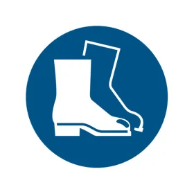 M008 – Protection des pieds obligatoire ∅ 20 cm-Pictogramme EPI-Panneaux Signalétiques
