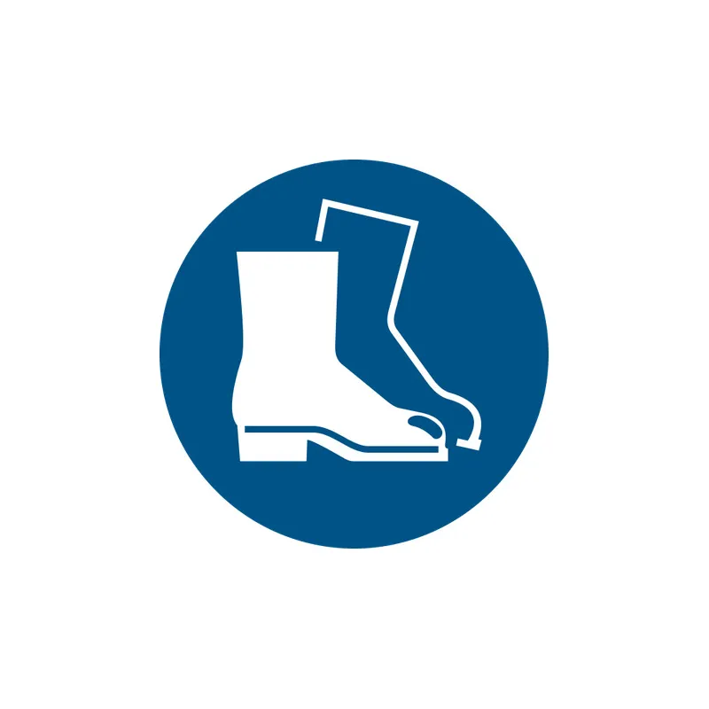 M008 – Protection des pieds obligatoire ∅ 20 cm-Pictogramme EPI-Panneaux Signalétiques