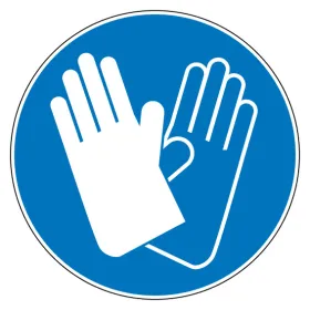 M009 – Port des gants obligatoire ∅ 20 cm-Pictogramme EPI-Panneaux Signalétiques