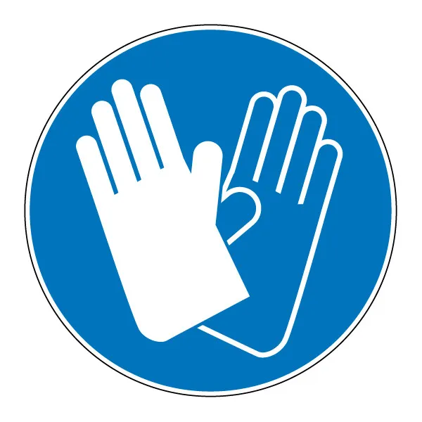 M009 – Port des gants obligatoire ∅ 20 cm-Pictogramme EPI-Panneaux Signalétiques