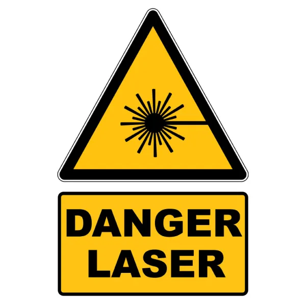 W004 Danger Rayonnement laser-Panneau attention Danger-Panneaux Signalétiques
