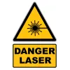 W004 Danger Rayonnement laser-Panneau attention Danger-Panneaux Signalétiques