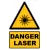 W004 Danger Rayonnement laser-Panneau attention Danger-Panneaux Signalétiques