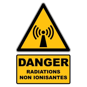 W005 Danger Radiations non ionisantes-Panneau attention Danger-Panneaux Signalétiques