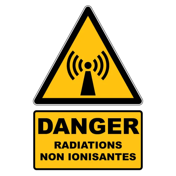 W005 Danger Radiations non ionisantes-Panneau attention Danger-Panneaux Signalétiques