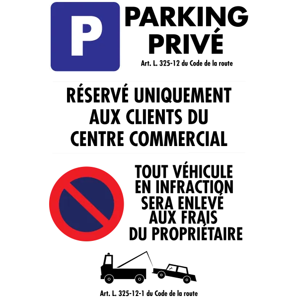 Parking Privé Personnalisé-Panneau parking-Panneaux Signalétiques