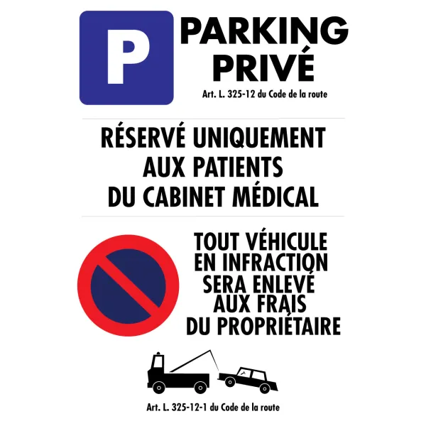 Parking Privé Personnalisé-Panneau parking-Panneaux Signalétiques