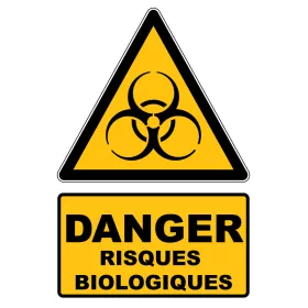 W009 Risques biologiques-Panneau attention Danger-Panneaux Signalétiques