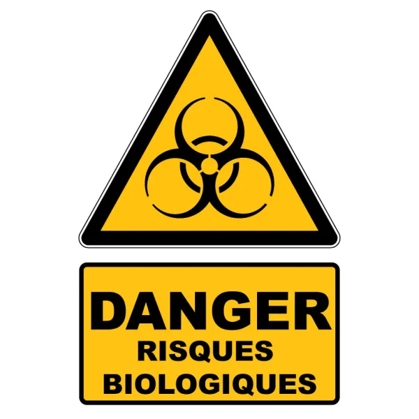 W009 Risques biologiques-Panneau attention Danger-Panneaux Signalétiques