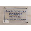 Plaque professionnelle plexi transparent à personnaliser-Panneau personnalisé-Panneaux Signalétiques