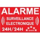 Adhésif de dissuasion 100x70mm "alarme surveillance électronique"