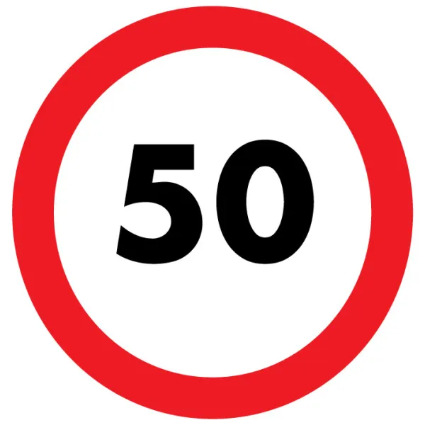 Limitation de vitesse à 50km/h-Panneau routier-Panneaux Signalétiques