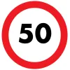 Limitation de vitesse à 50km/h-Panneau routier-Panneaux Signalétiques